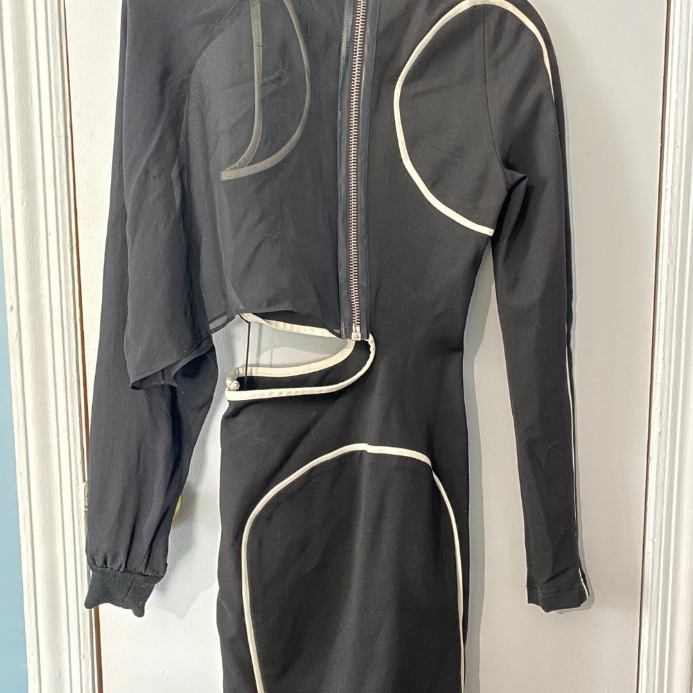 Alexander Wang Sporty Black Bodycon Dress - Size 0 - Picture 3 of 6